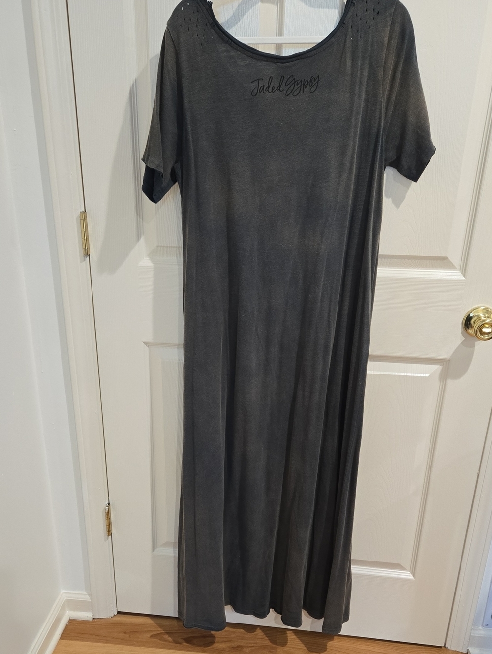 Jaded Gypsy MOON FLOWER Maxi T-Shirt Dress with Moon & Floral Graphic - Picture 7 of 9